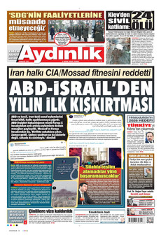 AYDINLIK GAZETESİ 2 Ocak 2026 gazete manşeti