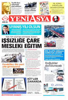 YENİ ASYA 2 Ocak 2026 gazete manşeti