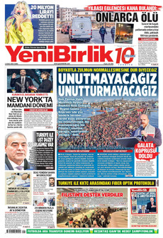 YENİBİRLİK 2 Ocak 2026 gazete manşeti