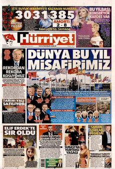 HÜRRİYET 1 Ocak 2026 gazete manşeti
