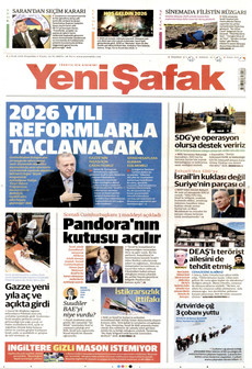 YENİ ŞAFAK 1 Ocak 2026 gazete manşeti