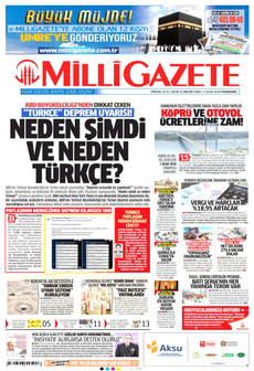 MİLLİ GAZETE 1 Ocak 2026 gazete manşeti