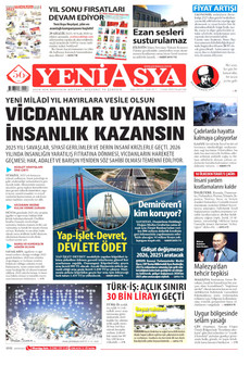 YENİ ASYA 1 Ocak 2026 gazete manşeti