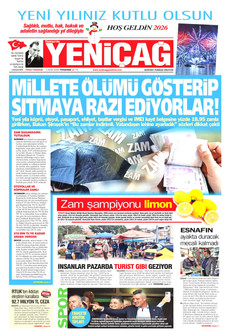 YENİÇAĞ 1 Ocak 2026 gazete manşeti