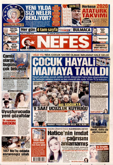 NEFES 29 Aralık 2025 gazete manşeti