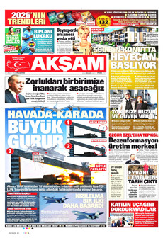 AKŞAM 29 Aralık 2025 gazete manşeti