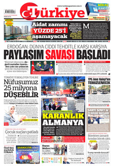 TÜRKİYE GAZETESİ 8 Ocak 2026 gazete manşeti