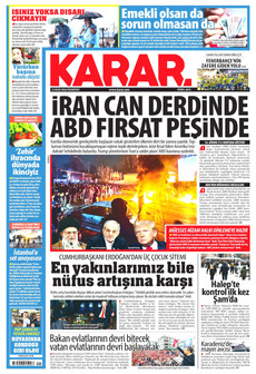 KARAR 12 Ocak 2026 gazete manşeti