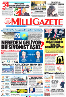 MİLLİ GAZETE 12 Ocak 2026 gazete manşeti
