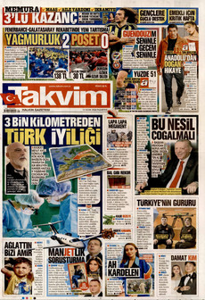 TAKVİM 12 Ocak 2026 gazete manşeti