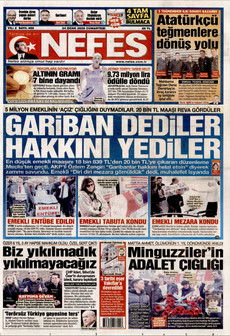NEFES 24 Ocak 2026 gazete manşeti