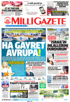 MİLLİ GAZETE 24 Ocak 2026 gazete manşeti