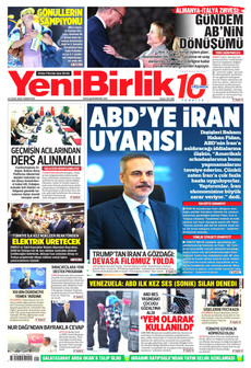YENİBİRLİK 24 Ocak 2026 gazete manşeti