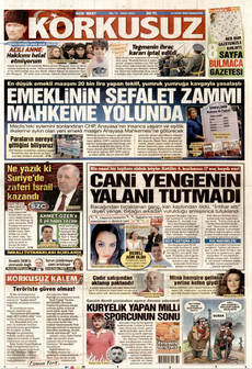 KORKUSUZ 24 Ocak 2026 gazete manşeti