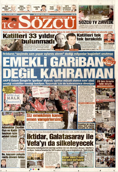 SÖZCÜ 25 Ocak 2026 gazete manşeti