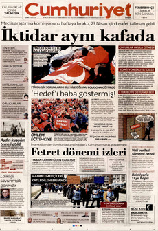 CUMHURİYET 17 Nisan 2026 gazete manşeti