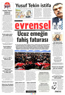EVRENSEL 17 Nisan 2026 gazete manşeti