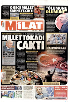 MİLAT 15 Temmuz 2026 gazete manşeti
