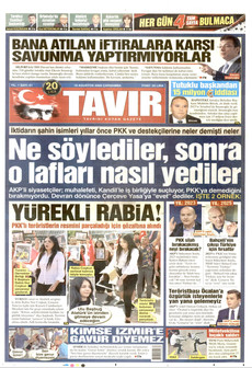 TAVIR GAZETESİ 19 Ağustos 2026 gazete manşeti