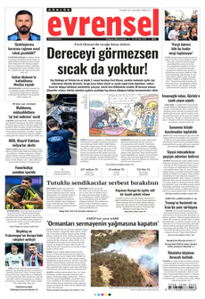 EVRENSEL 29 Ağustos 2026 gazete manşeti