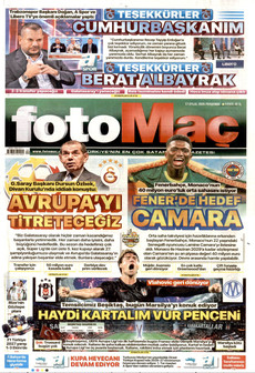 FOTOMAÇ 17 Eylül 2026 gazete manşeti