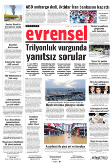 EVRENSEL 20 Eylül 2026 gazete manşeti