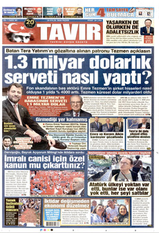 TAVIR GAZETESİ 20 Eylül 2026 gazete manşeti
