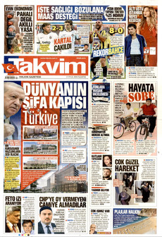 TAKVİM 21 Eylül 2026 gazete manşeti