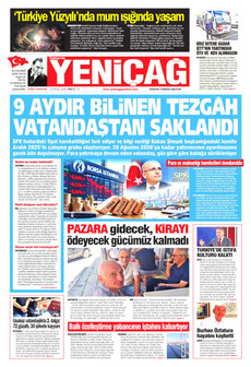 YENİÇAĞ 22 Eylül 2026 gazete manşeti