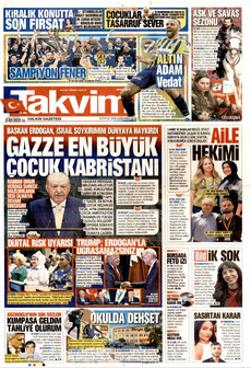 TAKVİM 23 Eylül 2026 gazete manşeti